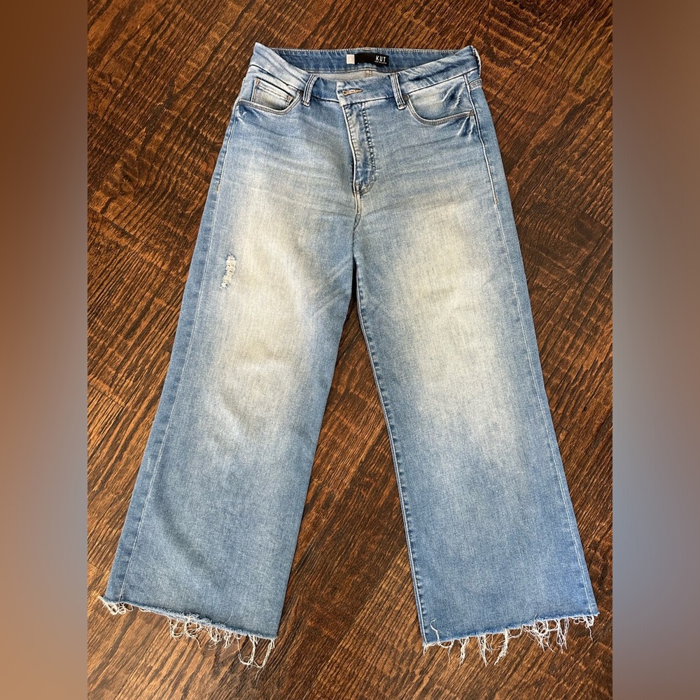 Kut from the Kloth Meg Wide Leg Denim Jeans Size 8